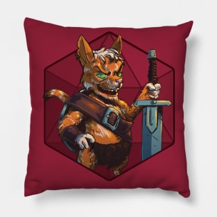 RPG cat warrior Pillow