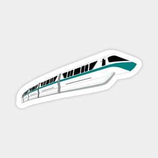 Teal Monorail Magnet