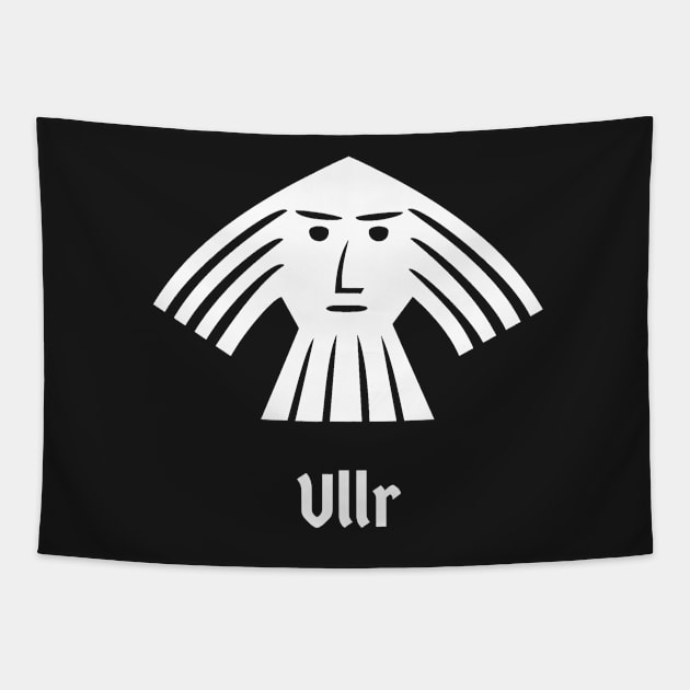 Ullr Old Norse god of Archery and Skiing Tapestry by jutulen