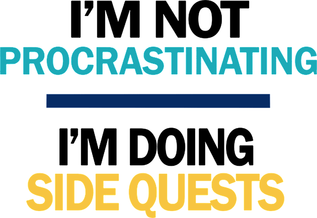 Not Procrastinating Kids T-Shirt by gerrybelwin