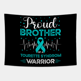 Proud Brother Of A Tourette Warrior Tourette Syndrome Awareness Tapestry