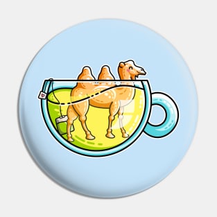 Camel-Mile-Tea Kawaii Cute Chamomile Tea Pun Pin