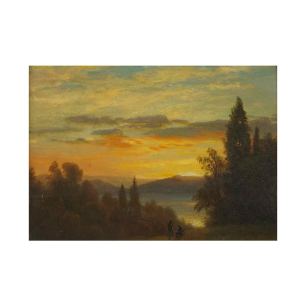 On the Hudson River Near Irvington by Albert Bierstadt by Classic Art Stall