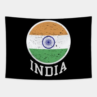 India Flag Logo Tricolor with Ashoka Chakra Desi Indian Tapestry