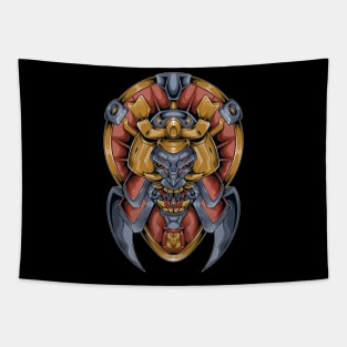 mecha samurai mask Tapestry