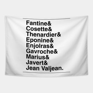 Les Miserables Characters Tapestry