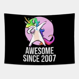 Kid 12 Yrs Old 12th Birthday Unicorn Dabbing 2007 Tapestry