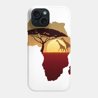 Africa Map Landscape Phone Case