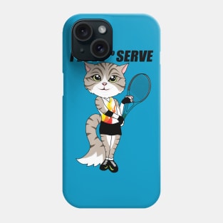 Tennis Cat I love to serve Phone Case