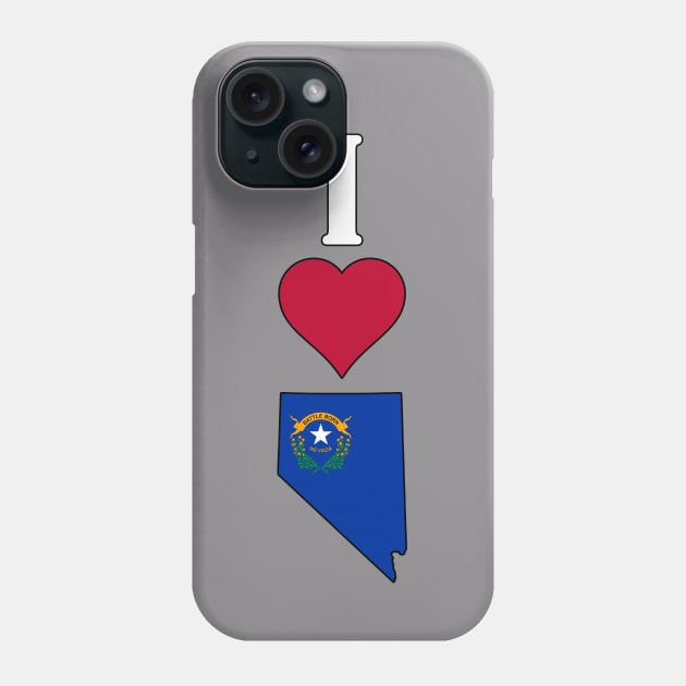 I Love Nevada Vertical I Heart Nevada State Flag Map Phone Case by Sports Stars ⭐⭐⭐⭐⭐