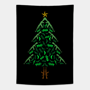 Guns Christmas Tree Tapestry