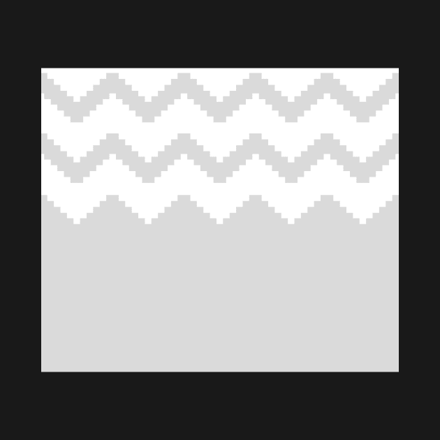 Zigzag geometric pattern - gray and white. by kerens