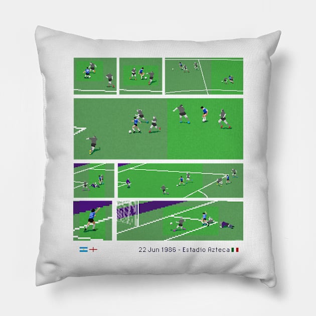 Maradona 86 Golden Goal Pillow by Sir Balone