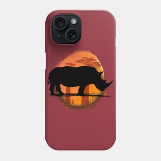 Rhino Silhouette - Savannah Phone Case