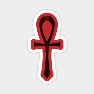 Black Ankh Grunge Magnet