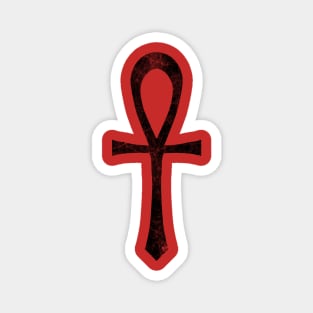 Black Ankh Grunge Magnet