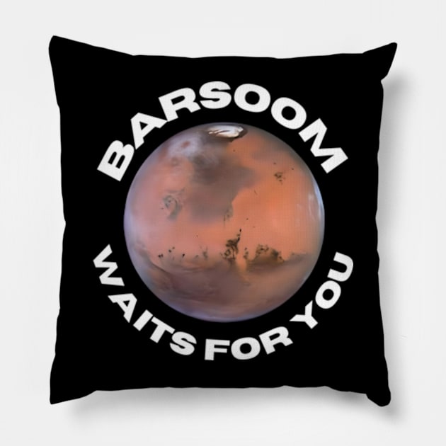 Barsoom Waits For You Pillow by Desert Owl Designs