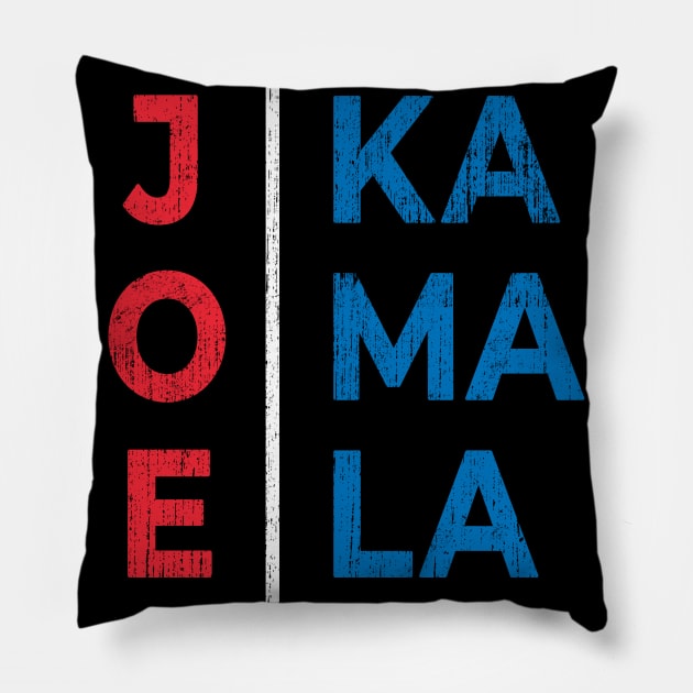 Joe Kamala Supporter 2020 Election in Red White Blue Pillow by PunTime