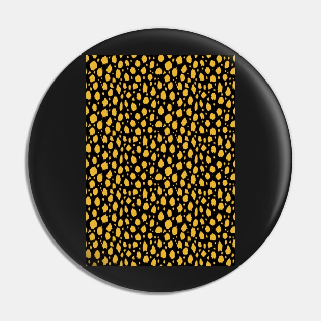 Black and Yellow Spot Dalmatian Pattern Pin by Juliewdesigns