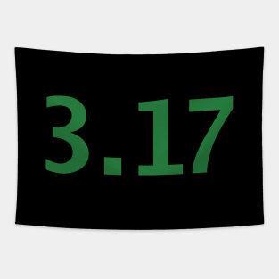 March 17th 3.17 Typography in Green Text Tapestry