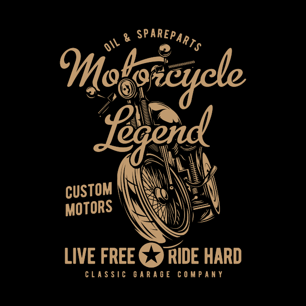 Motorcycle Legend Oldtimer Live Free Custom Motors by gdimido