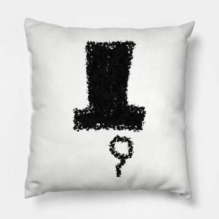 Painted Top hat with Monocle Pillow