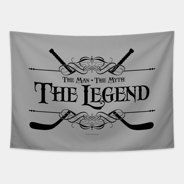 The Man, The Myth, The Legend (Hockey) Tapestry by eBrushDesign