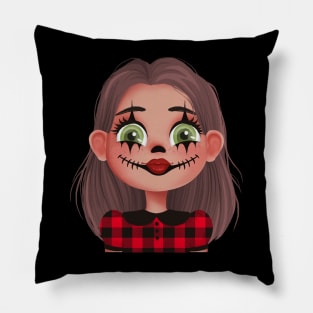 Halloween Cute Happy Girl Pillow