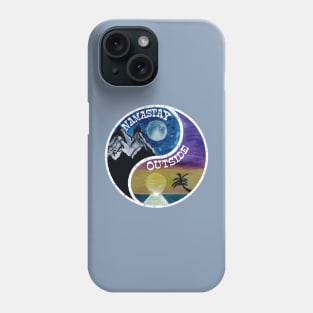 Namastay Outside Zen outdoors Yin Yang balance your woods and water mountains and beaches moonrise sunset Phone Case