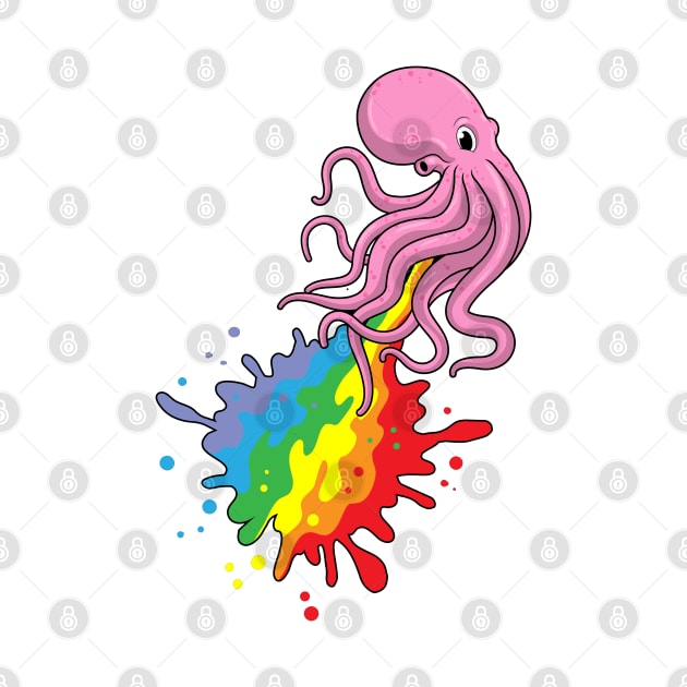 Octopus with Rainbow by Markus Schnabel