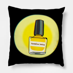 Sunshine Yellow Nail Polish Pillow