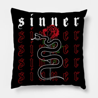 Sinner Grunge Aesthetic Techno Rave Pillow