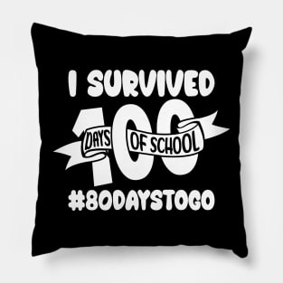 Funny School Boys Girls Kids Gift 100 Days Of School Pillow