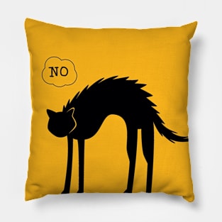 Black Cat Says No Pillow