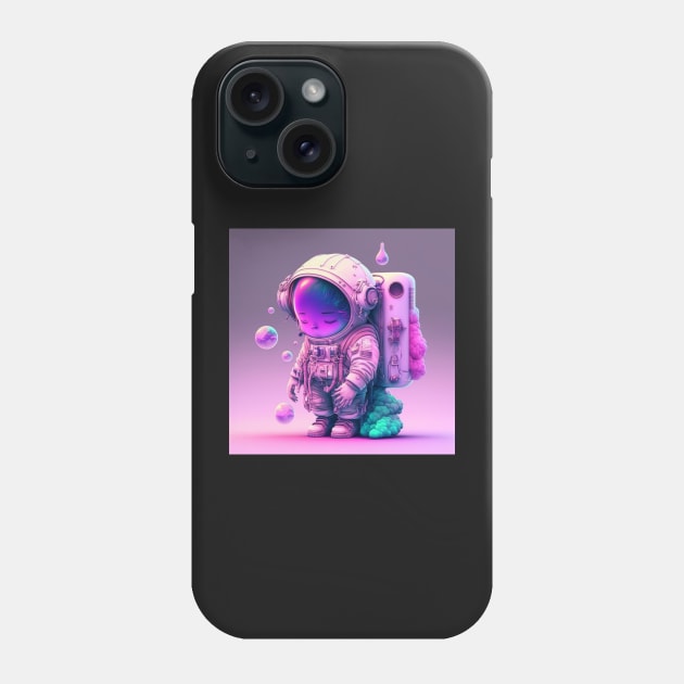 Vapor Wave Astronaut Phone Case by TheArtfulAllie