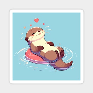 Kawaii Anime Love Otter Bath Magnet