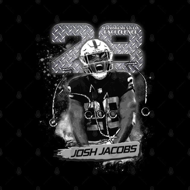 Josh Jacobs BnW by TheDopestRobot