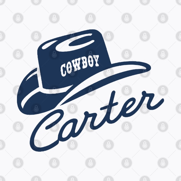 Retro Cowboy Carter Navy by Retro Travel Design