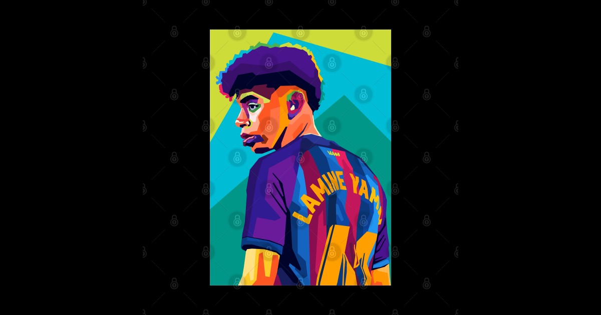 Lamine Yamal Wpap Pop Art - Lamine Yamal - Sticker | TeePublic