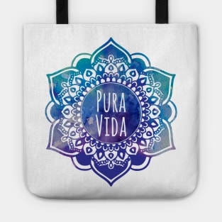 Pura Vida Watercolor Mandala Tote