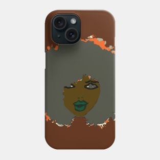 Afro Cute Cocoa Chocolate Natural Hair Phone Case