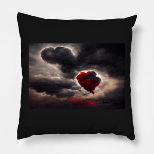 Broken Heart in the Clouds /  Broken Hearts Unwind Designs Pillow