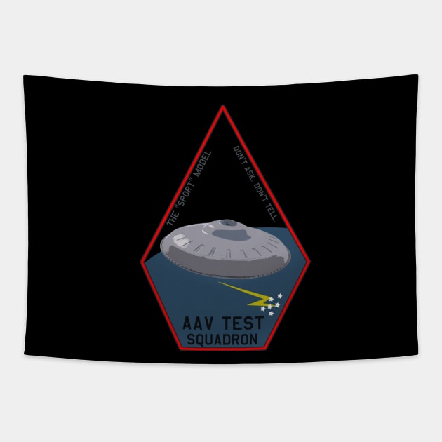 Sport Model Flying Saucer AAV Test Squadron Patch Fantasy Series Tapestry by DesignedForFlight