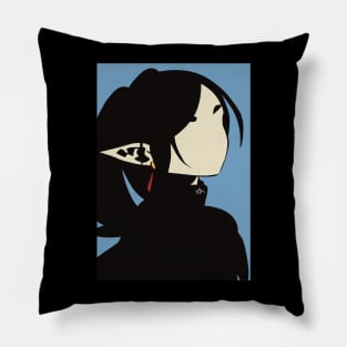 A design featuring Frieren the elf girl character as Frieren the Slayer in minimalist silhouette style from Sousou no Frieren Frieren Beyond Journeys End or Frieren at Funeral anime fall 2023 SNF65 Pillow