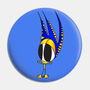 Funny Cartoon Character Pin