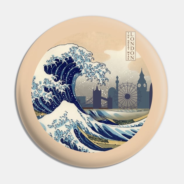 The Great Wave - London Pin by rafahdara