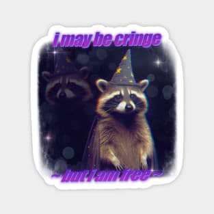 cringe raccoon wizard Magnet