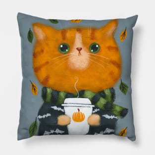 Pumpkin Spice Kitty Pillow