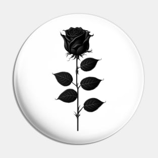 black and white rose Pin