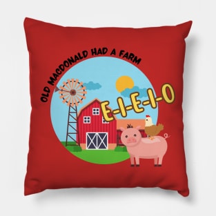 Little Farm E I E I O Pillow